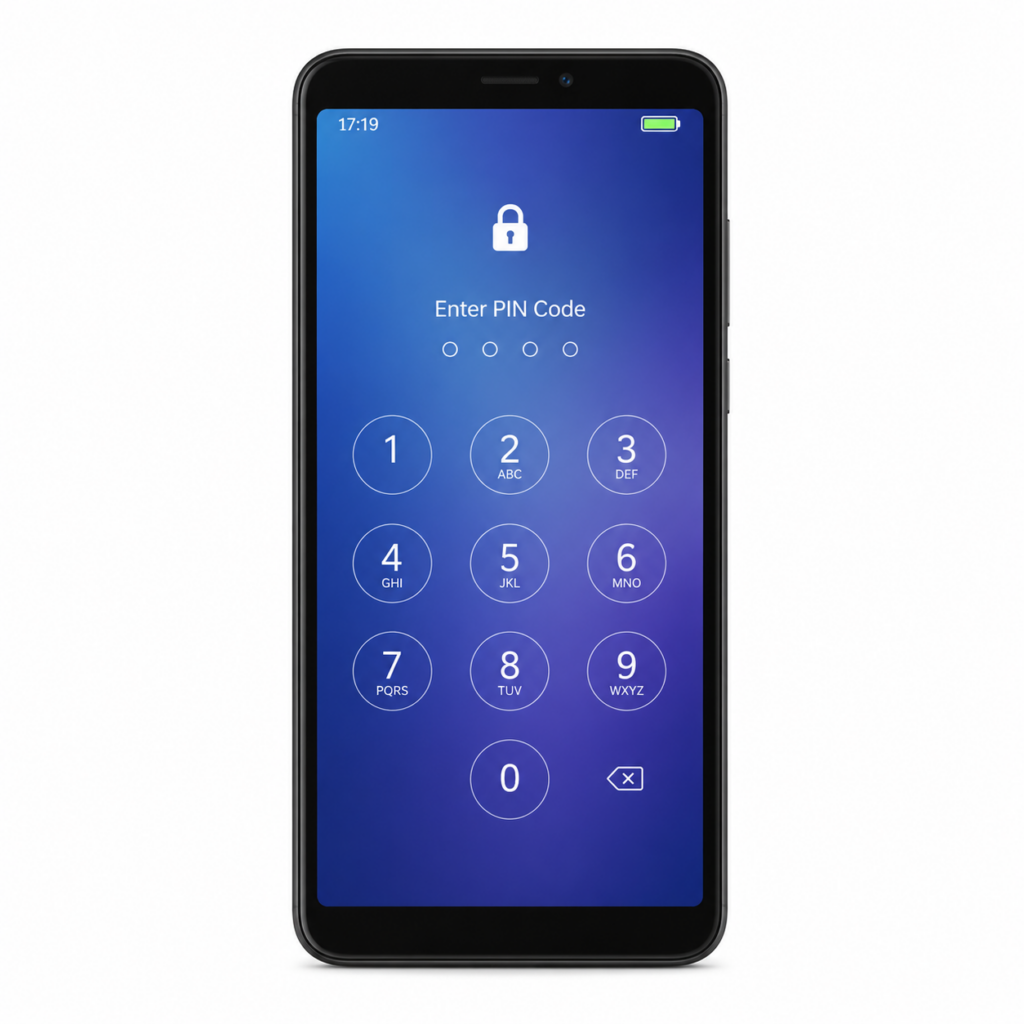 DISAVIO Vision Guard EVO3 con schermata di blocco PIN, protezione password multilivello e accesso riservato al dispositivo