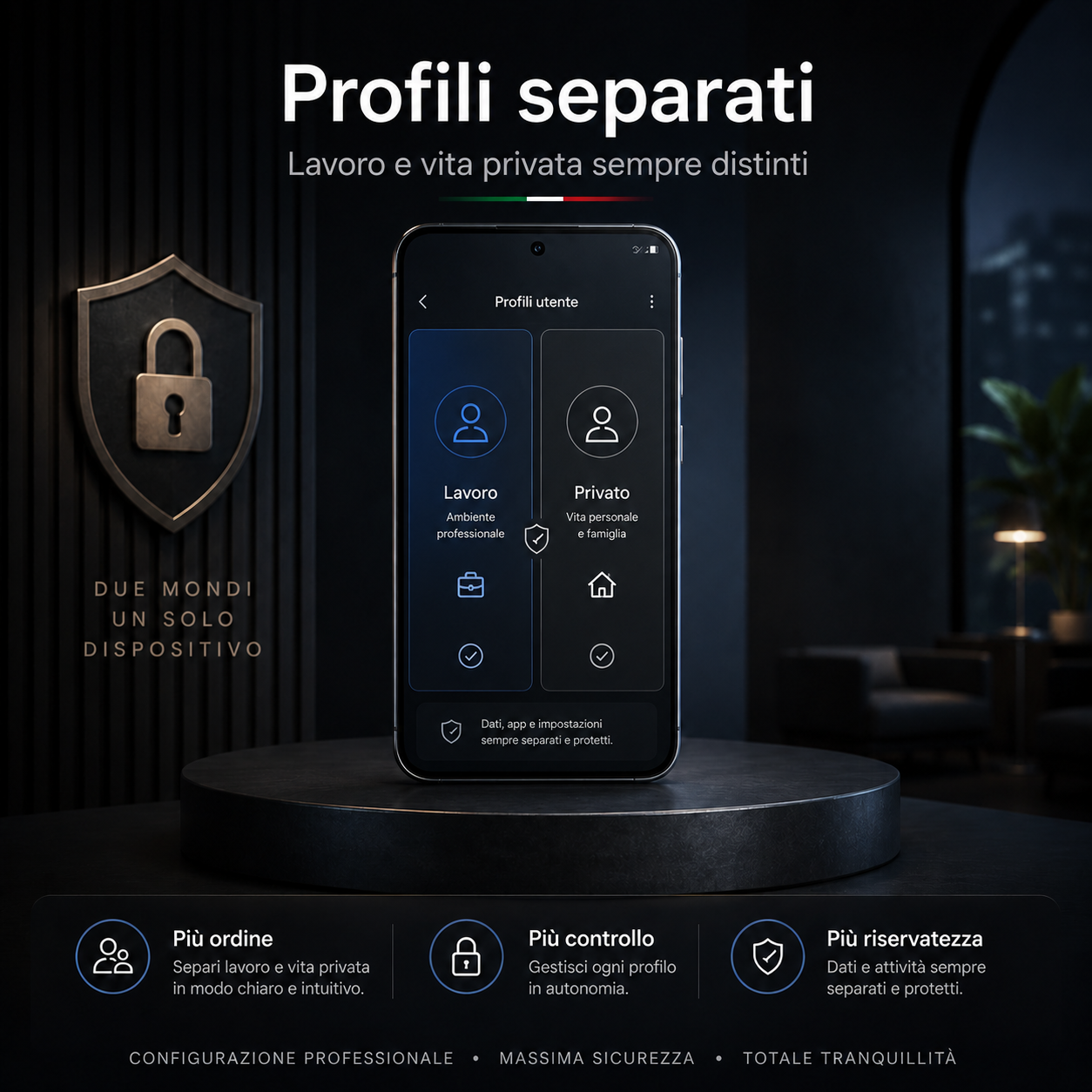 Telefono Sicuro DISAVIO, servizio professionale per smartphone protetto, privacy, comunicazioni sicure e dati sensibili
