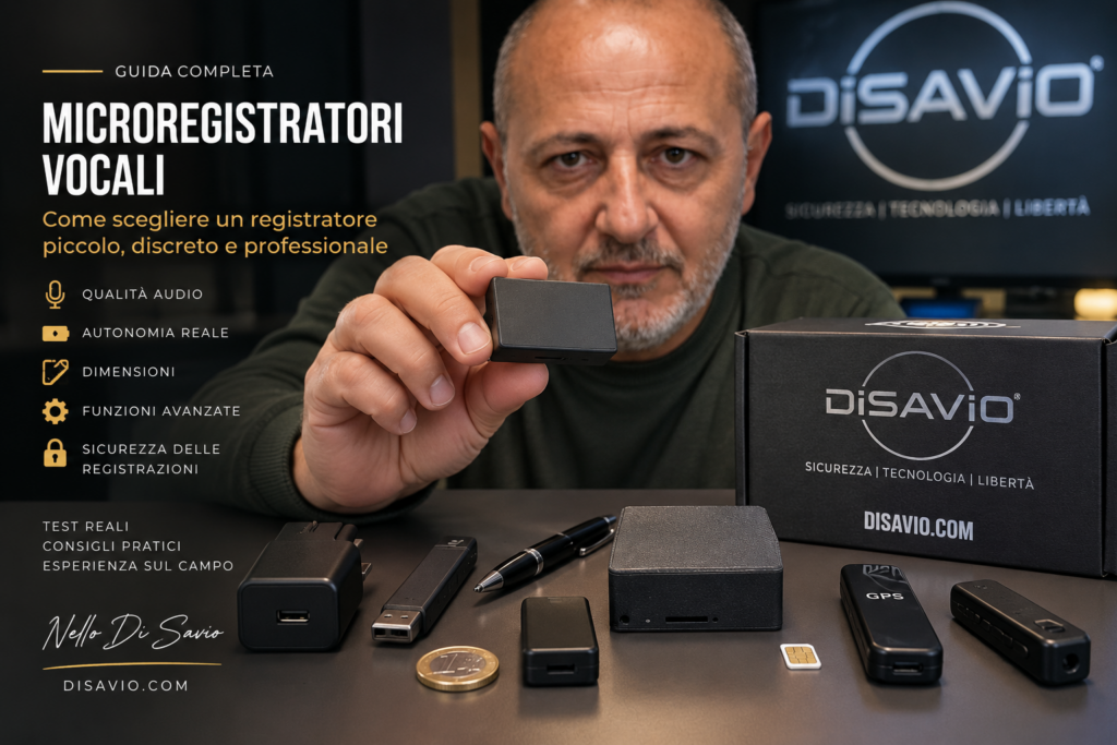 Microregistratori vocali professionali DISAVIO testati da Nello Di Savio