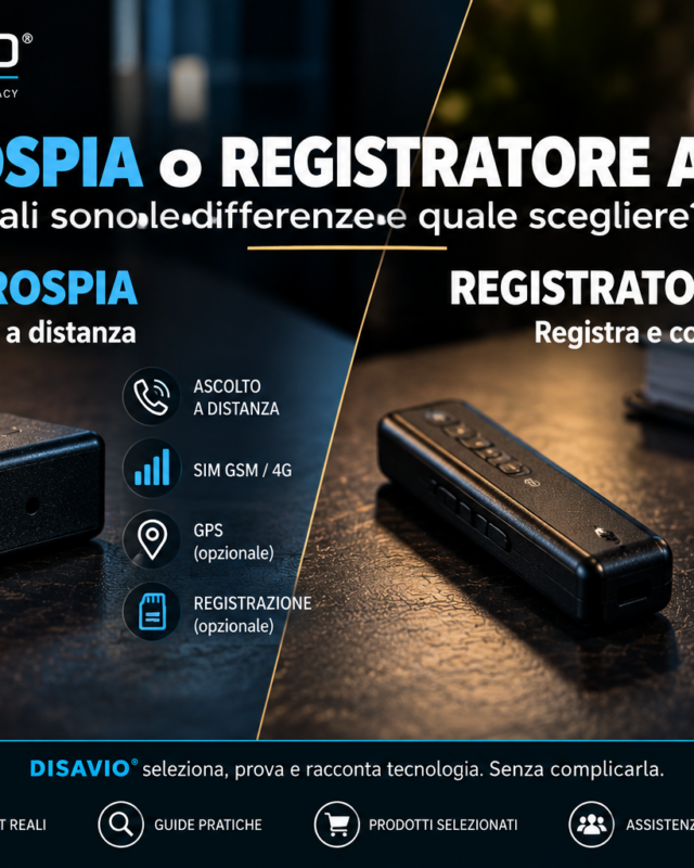Microspia o registratore audio: differenze tra ascolto a distanza e registrazione