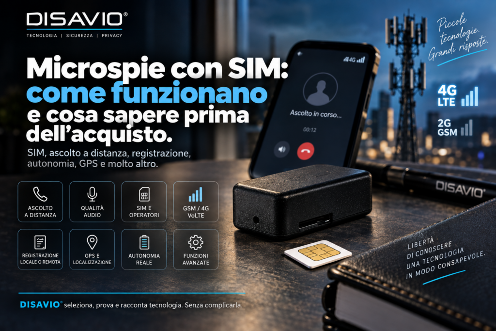 Microspie con SIM GSM e 4G: come funzionano